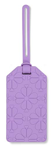 Product Cover Kate Spade New York Purple Silicone Luggage Tag with Strap, Spade Flower (purple)