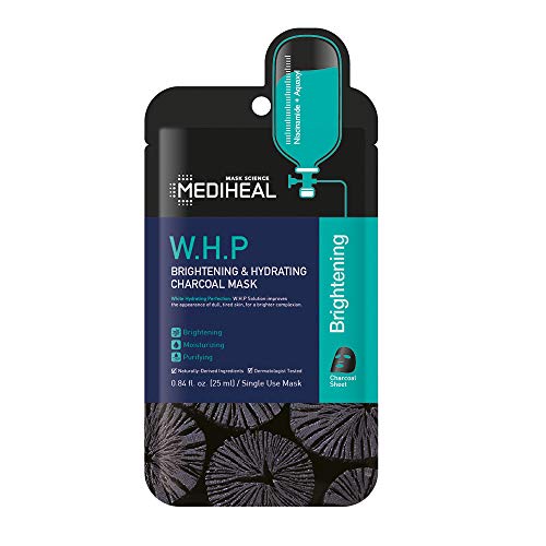 Product Cover MEDIHEAL Official [Korea's No 1 Sheet Mask] - W.H.P Brightening & Hydrating Charcoal Mask (5 Masks)