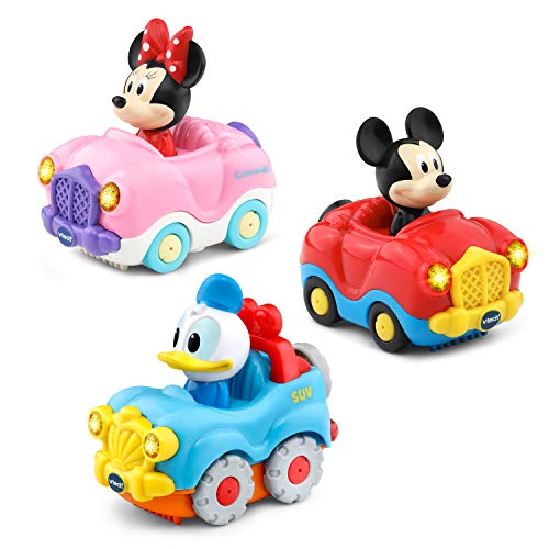Product Cover VTech Go! Go! Smart Wheels Disney Starter Pack with Mickey Mouse Convertible, Minnie Mouse Convertible and Donald Duck SUV, Multicolor