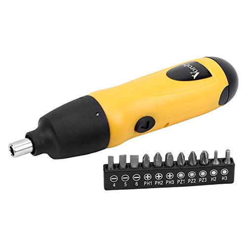 Product Cover Voroly 11Pcs AA Battery Operated Cordless Screw Driver Set for Home with Bits Accessories
