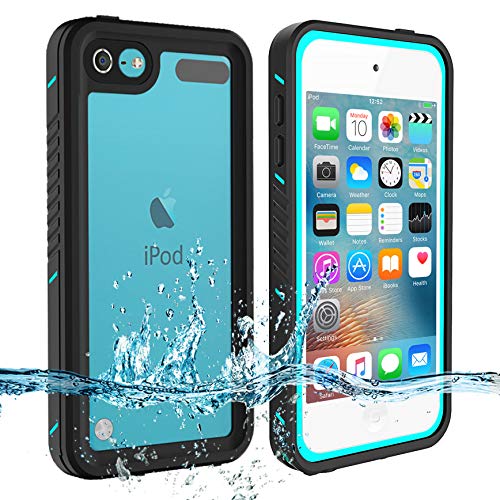 Product Cover iPod Touch 7 Touch 6 Touch 5 Waterproof Case, BESINPO Full-Body Protective Built-in Screen Protector Dustproof Shockproof Anti-Scratch Cover Case Compatible with Touch 7th/6th/5th Generation
