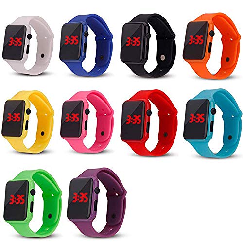 Product Cover Weicam 10 Pack Unisex Children's Kids LED Watch Silicone Student Electronic Sports Watch Bracelet Wholesale