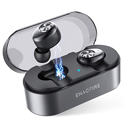 Product Cover Wireless Earbuds, ENACFIRE E18 Plus Bluetooth Earbuds with Wireless Charging Case CVC8.0 3D Stereo Sound Deep Bass IPX7 Waterproof 8H Non-Stop Playtime