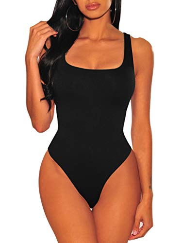 Product Cover LAGSHIAN Women's Sexy Summer Bodycon Sleeveless Tank Top One Piece Leotard Bodysuit