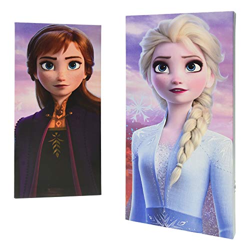 Product Cover Disney Frozen 2 2Piece LED Canvas Wall Art Featuring Anna & Elsa, 7