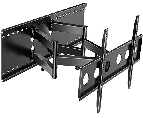 Product Cover PERLESMITH Full Motion TV Wall Mount for Most 37-80 Inch TVs up to 132lbs Max VESA 600×400, Fits for 16-24 Inch Wood Studs, with Cable Management and Extends up to 22 Inch