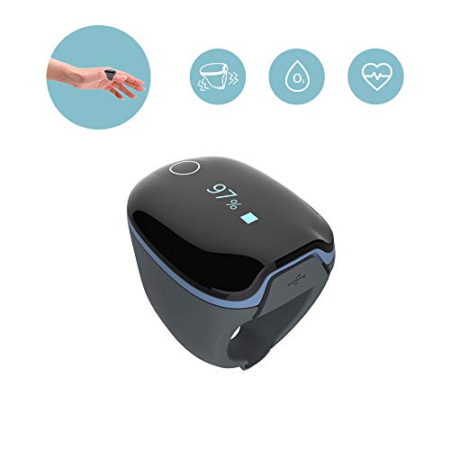 Product Cover Wellue O2Ring Oxygen Tracker with Notification for Low O2 Level and Heart Rate, Free APP PC Report for Fitness Monitor and Sleep Insights
