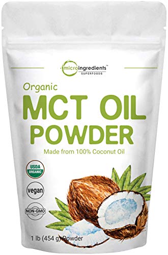 Product Cover Micro Ingredients Organic MCT Oil Powder, 1 Pound (454 Grams), Delicious Creamer for Coffee, Tea, Smoothie, Drink and Beverage, No GMOs, Keto Diet and Vegan Friendly