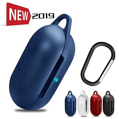 Product Cover Solid Color Silicone Case Compatible for Samsung Galaxy Buds 2019, Shock Resistant Silicone Case Cover for Galaxy Buds [Support Wireless Charging] -Blue