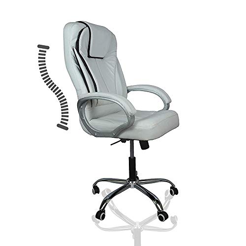 Product Cover TCSS T8 High Back Revolving Leatherette Office Chair - Pure White