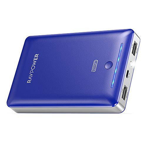 Product Cover Portable Chargers RAVPower 16750mAh Power Bank, time-Tested USB Battery Pack with Dual 2.0 USB Ports/Flashlight, 4.5A Max Output Cell Phone Charger Battery for iPhone/Android Devices