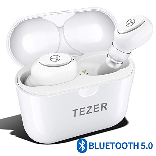 Product Cover TEZER Upgraded Bluetooth 5.0 Truly Wireless Earbuds, IPX7 Waterproof X21 Sport Portable 36H Playtime Mini Headphones with Mic Noise-Cancelling for iPhone Android Phone [2019 Version]