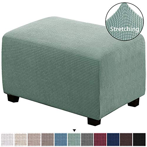 Product Cover Ottoman Slipcovers Stretch Footstool Protector Covers Rectangle Folding Storage Form Fitted Skid Resistance Machine Washable Ottoman Protect Footrest Covers 35