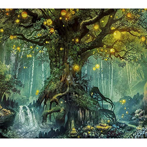 Product Cover Lapoea DIY Oil Painting Paint by Number Kits Painting for Adults and Kids Arts Craft for Home Wall Decor Firefly Forest 40x50CM