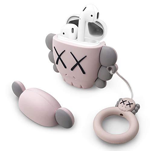 Product Cover Airpods Case, Dolopow AirPods Accessories Shockproof Protective Premium Silicone Cover Skin for AirPods Charging Case 2 & 1 (KAWS)