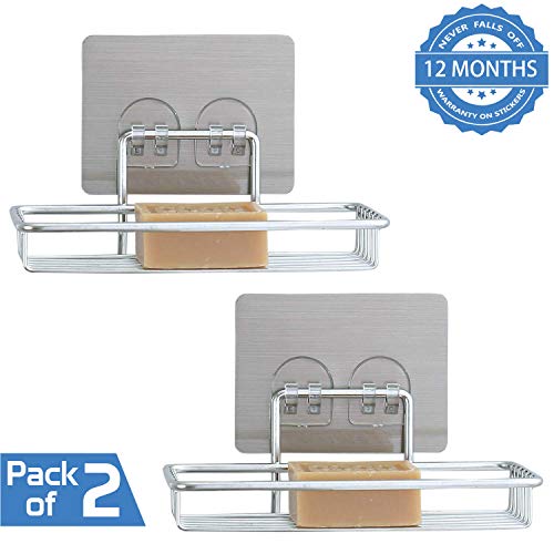 Product Cover HOKIPO® Magic Sticker Series Self Adhesive Stainless Steel Soap Holder - Pack of 2