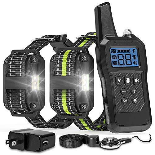 Product Cover FunniPets Dog Training Collar, 2600ft Range Dog Shock Collar Waterproof Shock Collar for 2 Dogs with 4 Training Modes Light Static Shock Vibration Beep