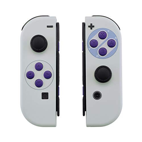 Product Cover eXtremeRate Soft Touch Grip Classics SNES Style Joycon Handheld Controller Housing with Full Set Buttons, DIY Replacement Shell Case for Nintendo Switch Joy-Con - Console Shell NOT Included