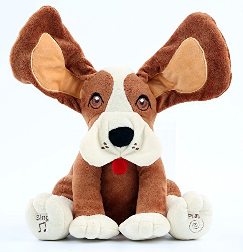 Product Cover Animal House Plush Peek A Boo Singing Dog with Floppy Ears | Plays Peek-A-Boo & Sings Do Your Ears Hang Low?