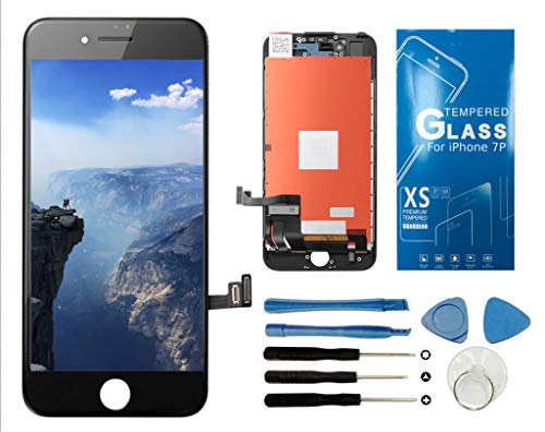 Product Cover UNUS 3D Touch LCD Digitizer Replacement Kit for iPhone 7 Plus, Comes with Tempered Glass Screen Protector and Free Tool Kits (Black)