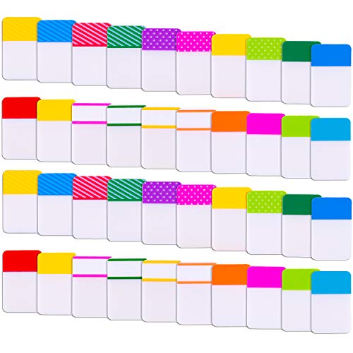 Product Cover SIQUK 1200 Pieces Tabs 1 Inch Sticky Tabs Writable Index Tab for File Folder, Paper, Books