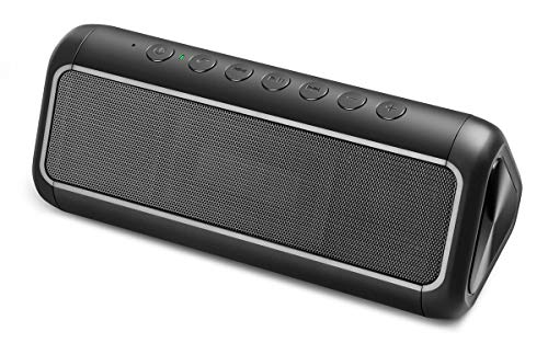 Product Cover Solar Bluetooth Speaker with 5000mAh Power Bank, Portable Wireless Speaker 50+Hours Playtime Enhanced Bass with 12W Subwoofer Stereo Pairing Outdoor Waterproof Speakers for Indoor, Pool, Home