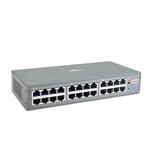 Product Cover gofanco 24 Port Smart Managed Video Ethernet Switch (Dedicated) - Customized for HDMI Over IP Extender Switching, One-to-Many & Matrix Switching Capable, Easy Web GUI Control, 394ft (120m)