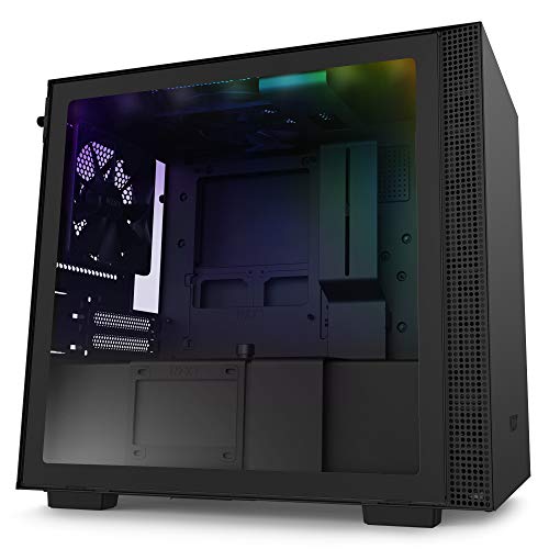 Product Cover NZXT H210i - CA-H210i-B1 - Mini-ITX PC Gaming Case - Front I/O USB Type-C Port - Tempered Glass Side Panel Cable Management - Water-Cooling Ready - Integrated RGB Lighting - Black