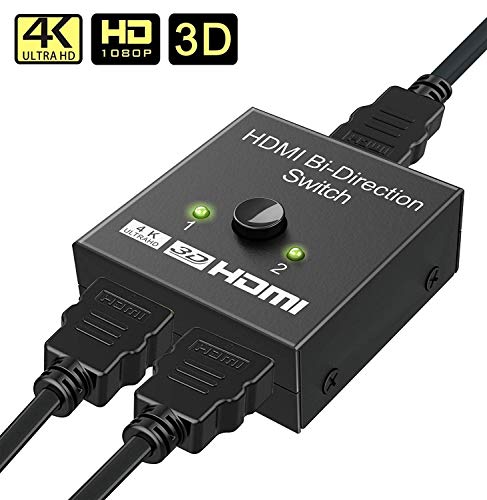 Product Cover Farraige 2 Port Bi-Directional Manual HDMI Switch 2in1 or 1 in 2 Out HDMI Splitter Supports 4K 2K 3D Full HD 1080p