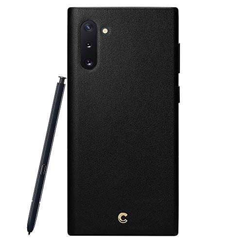 Product Cover CYRILL Ciel Collection - Basic Leather Designed for Samsung Galaxy Note 10 Case (2019) - Black