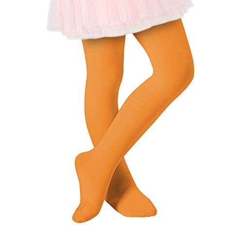 Product Cover Century Star Ultra-Soft Footed Dance Sockings Ballet Tights Kids Super Elasticity School Uniform Tights For Girls Orange Medium (35.43