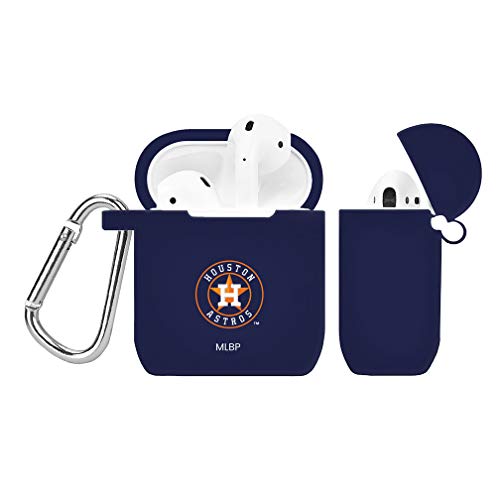 Product Cover GAME TIME Houston Astros Silicone Case Cover for Apple AirPods Battery Case Navy Blue