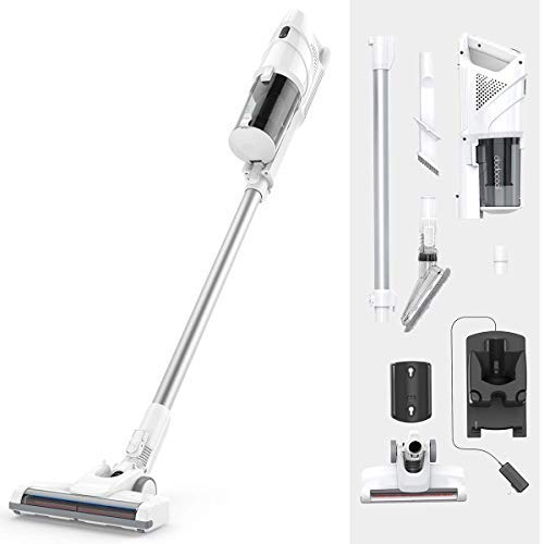 Product Cover Upright Cordless Vacuum Cleaner, Bagless 2 in 1 Handheld Vacuum Cleaner with Power 2200mAh Rechargeable Battery, Lightweight Design Crevice Tool Brush Accessories for Home and Car Cleaning