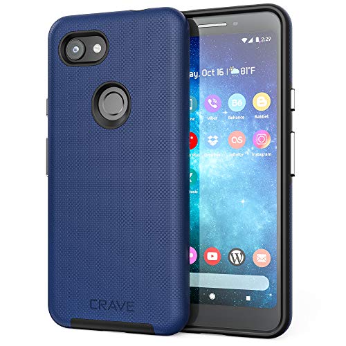 Product Cover Crave Pixel 3a Case, Crave Dual Guard Protection Series Case for Google Pixel 3a - Navy