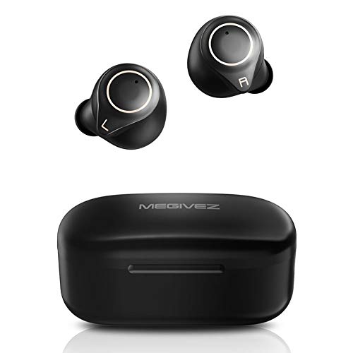 Product Cover Wireless Earbuds, MEGIVEZ Bluetooth Headphones 5.0 True Wireless with Charging Case, Qualcomm aptX Stereo Sound Touch Control IPX5 Waterproof 26H Playtime Built-in Mic Sport in Ear Earphones