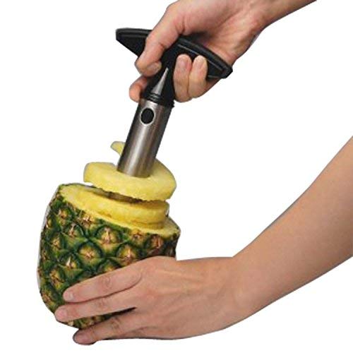 Product Cover Piesome Heavy Stainless Steel Fruit Pineapple Corer Slicer Peeler Kitchen Cutter Knife, Stainless Steel Pineapple Cutter, Pineapple Peeler, Pineapple Corer (Black)