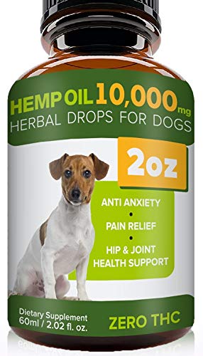 Product Cover Pawesome Hemp Oil for Dogs Cats - 2oz - 3000 MG Made in USA Hemp Extract - Calming Pet Hemp Oil - Natural Pain Relief, Support Hip & Joint Health, Separation Anxiety, Omega-3, 6
