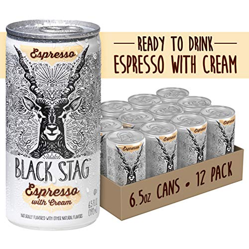 Product Cover Black Stag Coffee Pre-Made Espresso with Cream, Ready to Drink, 6.5 fl oz (Pack of 12)