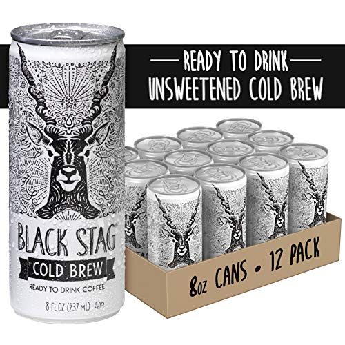 Product Cover Black Stag Coffee Pre-Made Cold Brew, Black, Ready to Drink, 8 fl oz (Pack of 12)