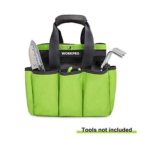 Product Cover WORKPRO Garden Tool Bag, Garden Tote Bag with 8 Oxford Pockets for Indoor and Outdoor Gardening, Garden Tools Set, 12