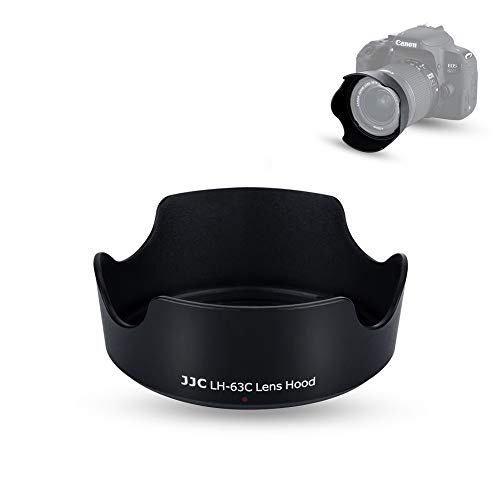 Product Cover 18-55mm Lens Hood Shade for Canon EF-S 18-55mm f/3.5-5.6 is STM & EF-S 18-55mm f/4-5.6 is STM Lens Replaces Canon EW-63C Hood for T7i T6i T5i SL3 SL2 SL1 80D 70D Reversible Design -Black