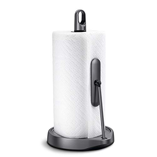 Product Cover simplehuman Tension Arm Paper Towel Holder, Black Stainless Steel