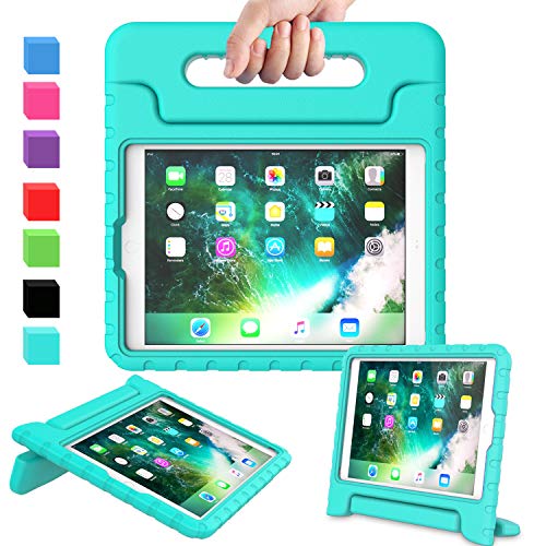 Product Cover AVAWO Kids Case for New iPad 9.7 2017 & 2018 Release - Light Weight Shock Proof Convertible Handle Stand Friendly Kids Case for iPad 9.7-inch 2017 & 2018 Previous Gen (iPad 5th & 6th Gen) - Turquoise