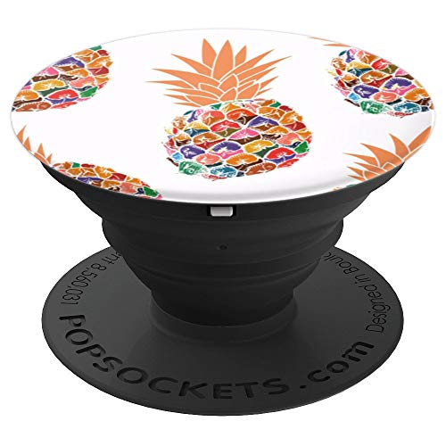 Product Cover Colorful Pineapple Phone Popper PopSockets Grip and Stand for Phones and Tablets