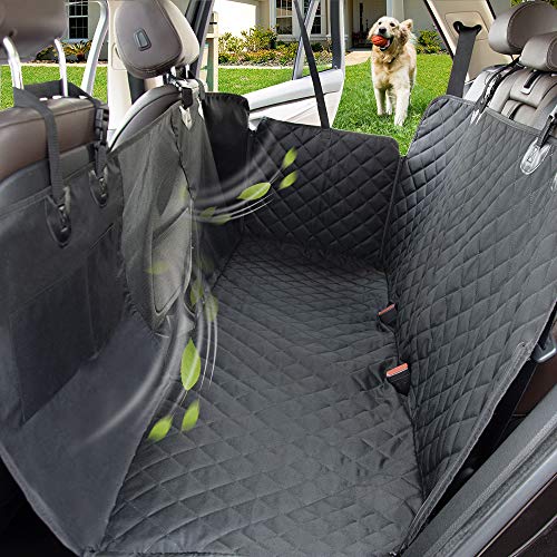 Product Cover LOUTAN Dog Seat Covers, Bench Car Seat Cover Protector for Back Seat with Mesh Visual Window, Dog Car Hammock, Waterproof Anti-Scratch Nonslip Pet Dog Car Seat Covers for Cars Trucks SUV