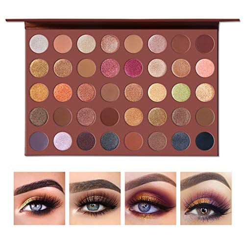Product Cover UCANBE Pro Choco Fusion Bronze Eyeshadow Makeup Palette, 40 Highly Pigmented Metallic Matte Shimmer Glitter Ultra Neutral Blendable Creamy Eye Shadow Pallet Set Kit