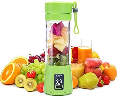 Product Cover SHOPPOSTREET 4 Blades Portable USB Electric Blender Juicer Cup Plastic Fruit Juicer Grinder 380ml Juice Blender Fruit Juicer Bottle (Multicolour)
