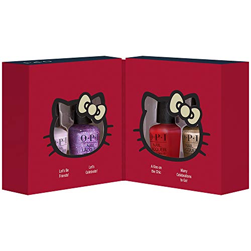 Product Cover OPI Hello Kitty Nail Polish Collection, Nail Lacquer Mini 4 Piece Gift Set, 0.125 Fl oz each