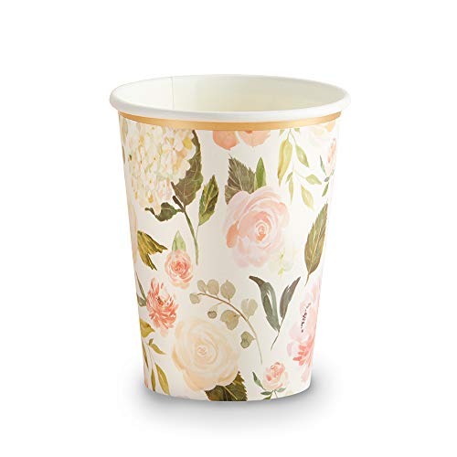 Product Cover Kate Aspen 28460NA Floral 8 oz (Set of 8) Paper Cups, One Size, Multi