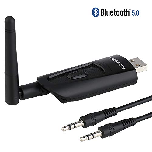 Product Cover VIKEFON Aptx Low Latency USB Bluetooth Audio Transmitter Adapter for TV PC Laptop Mac PS4 Nintendo Switch, Wireless Audio Dongle with Antenna Pair 2 Headphones Simultaneously No Lip Sync Delay